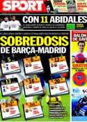 Portada diario Sport del 19 de Marzo de 2011