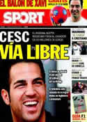 Portada diario Sport del 21 de Marzo de 2011