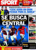 Portada diario Sport del 28 de Marzo de 2011