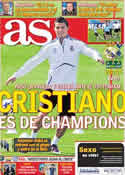 Portada diario AS del 5 de Abril de 2011