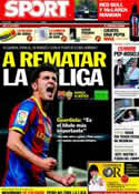 Portada diario Sport del 9 de Abril de 2011