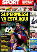 Portada diario Sport del 11 de Abril de 2011