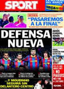 Portada diario Sport del 25 de Abril de 2011