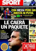 Portada diario Sport del 30 de Abril de 2011