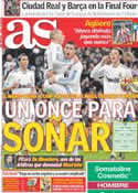 Portada diario AS del 2 de Mayo de 2011