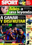 Portada diario Sport del 8 de Mayo de 2011