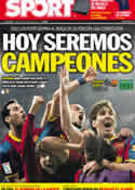 Portada diario Sport del 11 de Mayo de 2011