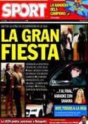 Portada diario Sport del 13 de Mayo de 2011