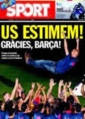 Portada diario Sport del 14 de Mayo de 2011