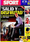 Portada diario Sport del 20 de Mayo de 2011