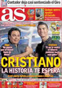 Portada diario AS del 21 de Mayo de 2011