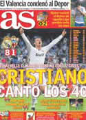 Portada diario AS del 22 de Mayo de 2011