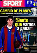 Portada diario Sport del 24 de Mayo de 2011