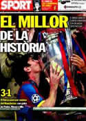 Portada diario Sport del 29 de Mayo de 2011