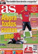 Portada diario AS del 1 de Junio de 2011