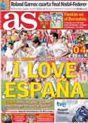 Portada diario AS del 5 de Junio de 2011