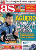 Portada diario AS del 12 de Junio de 2011