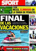 Portada diario Sport del 17 de Julio de 2011