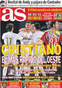 Portada diario AS del 22 de Julio de 2011