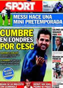 Portada diario Sport del 23 de Julio de 2011