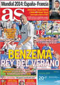 Portada diario AS del 31 de Julio de 2011