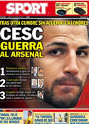 Portada diario Sport del 6 de Agosto de 2011