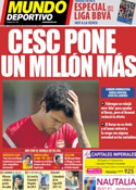 Portada Mundo Deportivo del 6 de Agosto de 2011