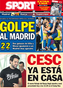 Portada diario Sport del 15 de Agosto de 2011