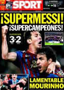 Portada diario Sport del 18 de Agosto de 2011