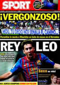 Portada diario Sport del 25 de Agosto de 2011