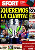 Portada diario Sport del 29 de Agosto de 2011