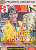 Portada diario AS del 31 de Agosto de 2011