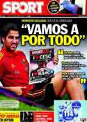 Portada diario Sport del 1 de Septiembre de 2011