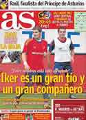 Portada diario AS del 2 de Septiembre de 2011