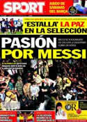 Portada diario Sport del 2 de Septiembre de 2011