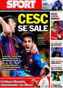 Portada diario Sport del 4 de Septiembre de 2011