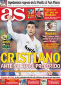 Portada diario AS del 10 de Septiembre de 2011