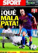 Portada diario Sport del 14 de Septiembre de 2011