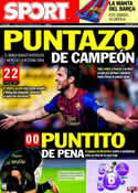 Portada diario Sport del 22 de Septiembre de 2011