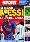 Portada diario Sport del 13 de Octubre de 2011