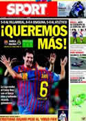 Portada diario Sport del 15 de Octubre de 2011