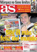 Portada diario AS del 17 de Octubre de 2011