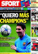 Portada diario Sport del 19 de Octubre de 2011