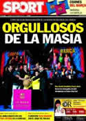 Portada diario Sport del 21 de Octubre de 2011