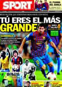 Portada diario Sport del 29 de Octubre de 2011