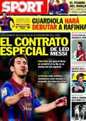 Portada diario Sport del 9 de Noviembre de 2011