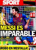 Portada diario Sport del 20 de Noviembre de 2011