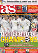 Portada diario AS del 23 de Noviembre de 2011