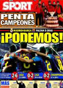 Portada diario Sport del 5 de Diciembre de 2011