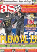 Portada diario AS del 8 de Diciembre de 2011